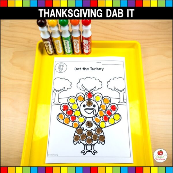 Thanksgiving Turkey Dab It Worksheet