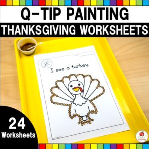 Thanksgiving Q-Tip Painting Worksheets Cover