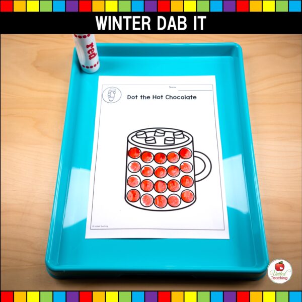 Winter Dab It Hot Chocolate Worksheet