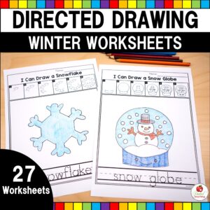 Winter Directed Drawing Worksheets Cover