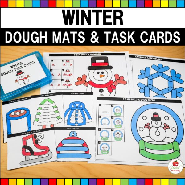 Winter Dough Mats and Task Cards Cover