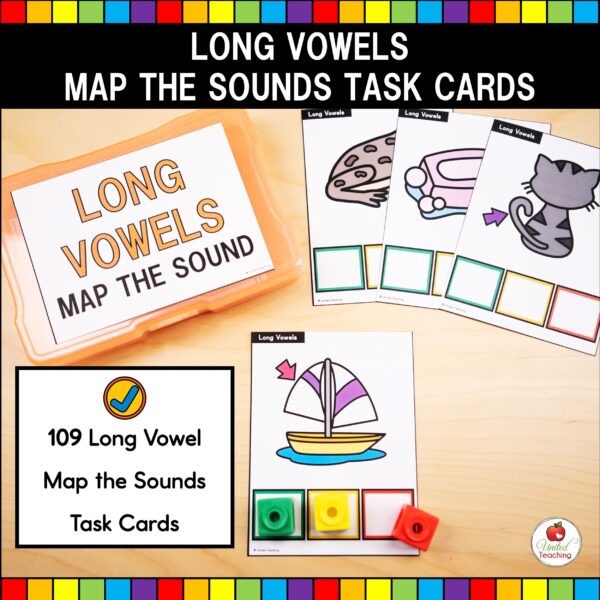 Long Vowels Map the Sounds Task Cards