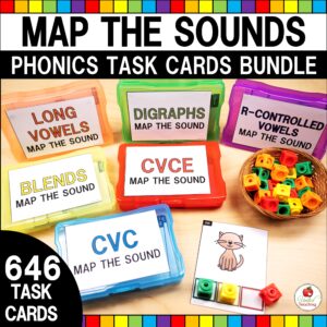 Map the Sound Phonics Task Cards Bundle Cover