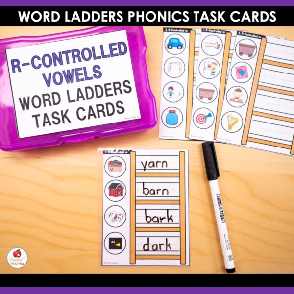Word Ladders Phonics Task Cards - Image 6