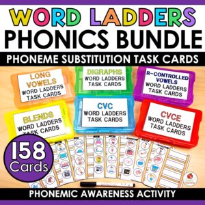 Word Ladders Phonics Task Cards