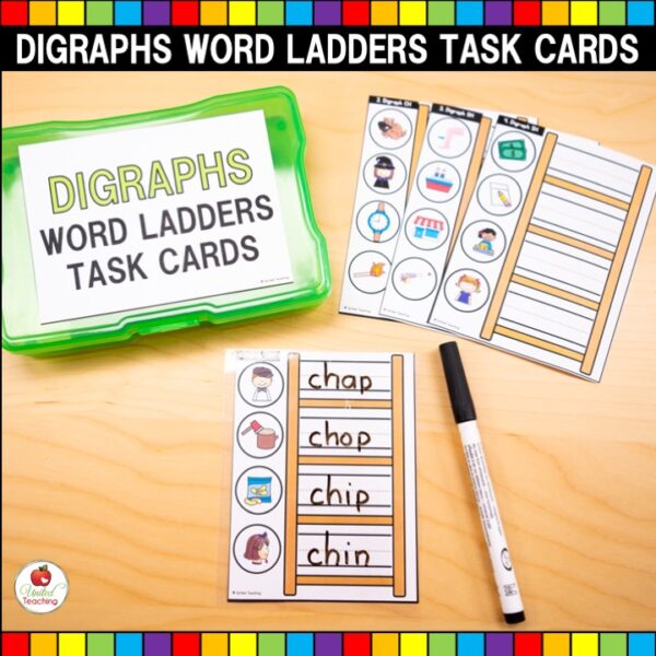 Word Ladders Digraphs Task Cards