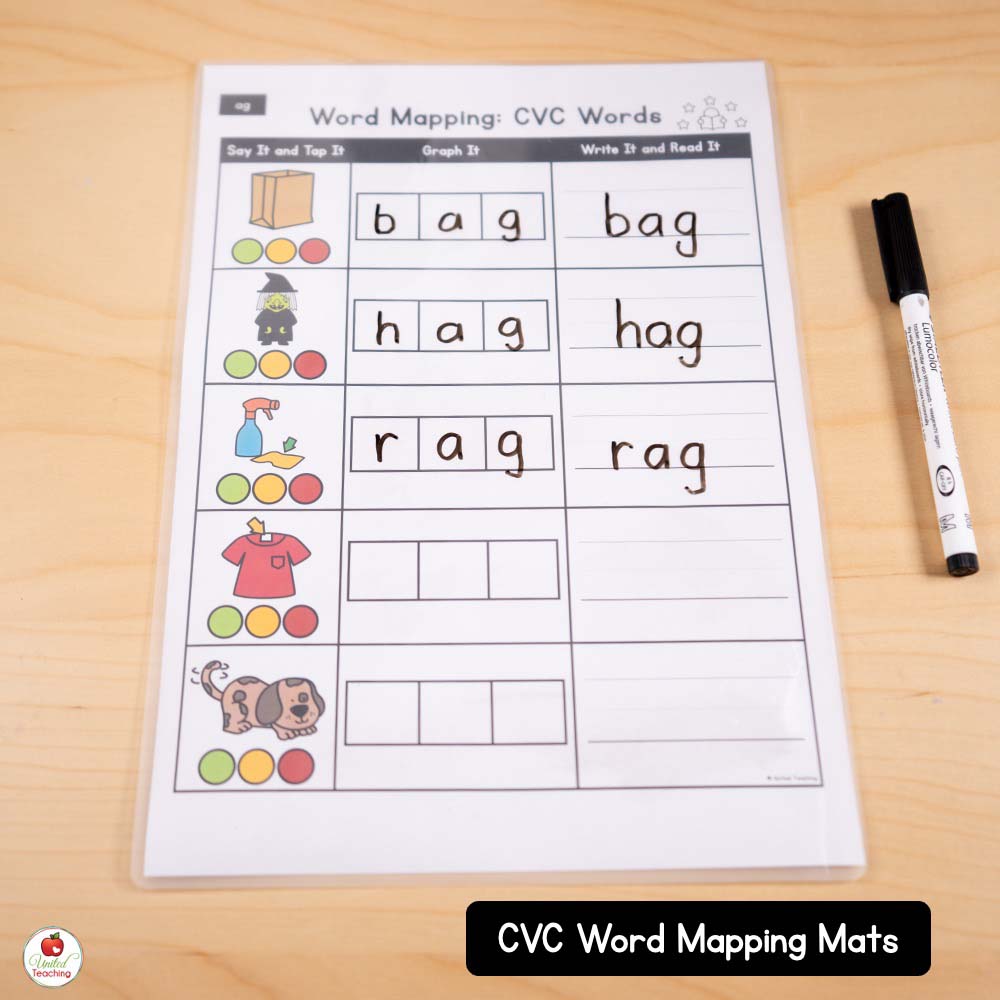 CVC Word Mapping Mats 