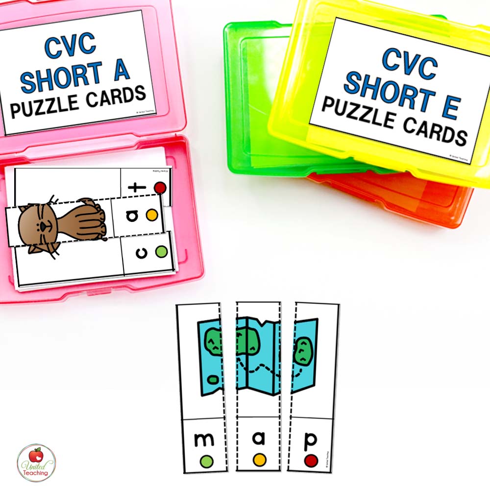 CVC Word Puzzle Cards