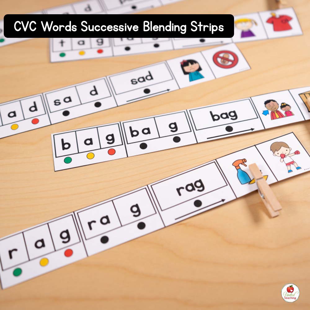 CVC Words Successive Blending Strips