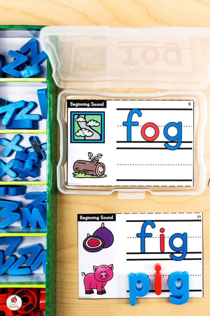 Phoneme Substitution Task Cards for changing beginning sounds