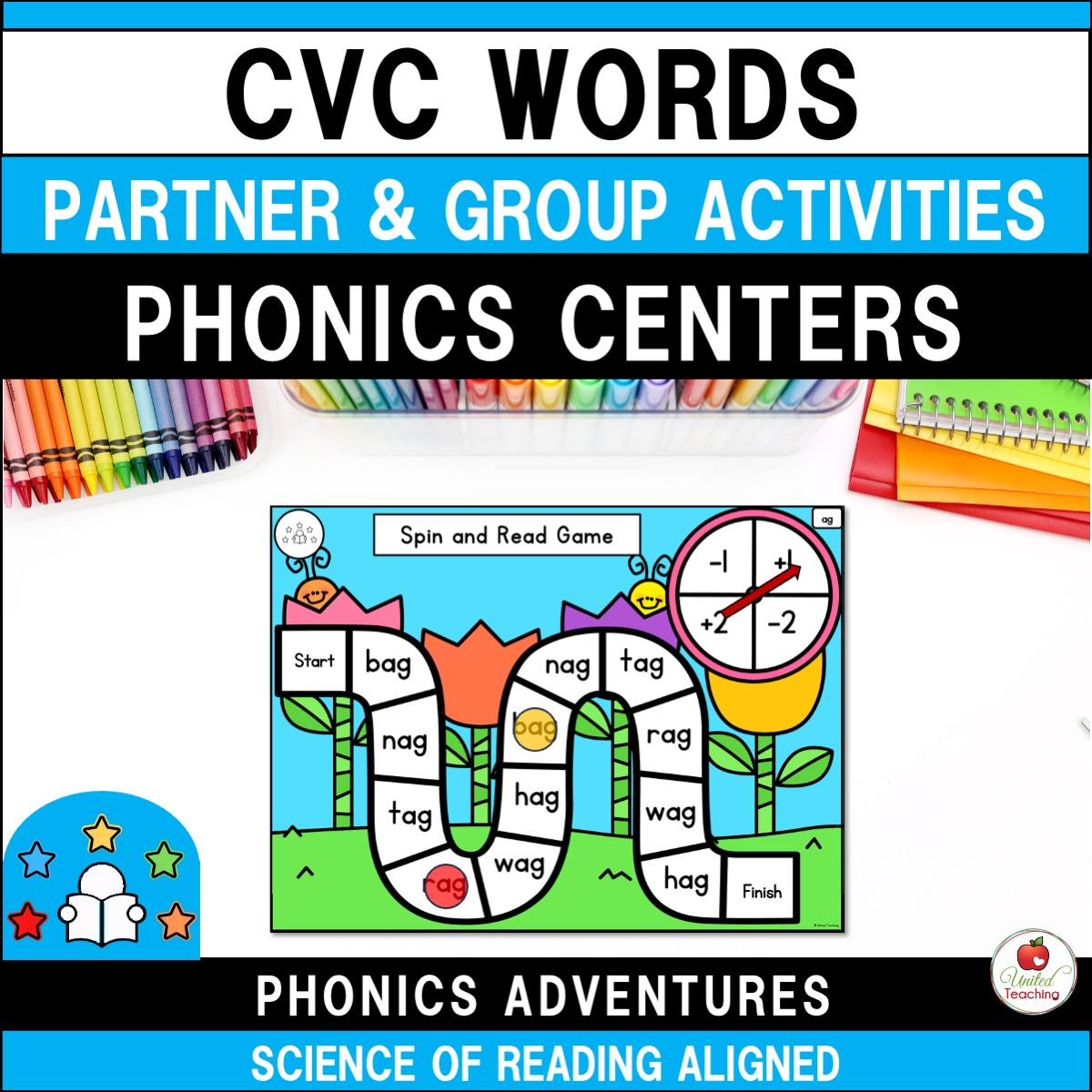 Science of Reading CVC Words Partner Games CVC Word SOR Literacy