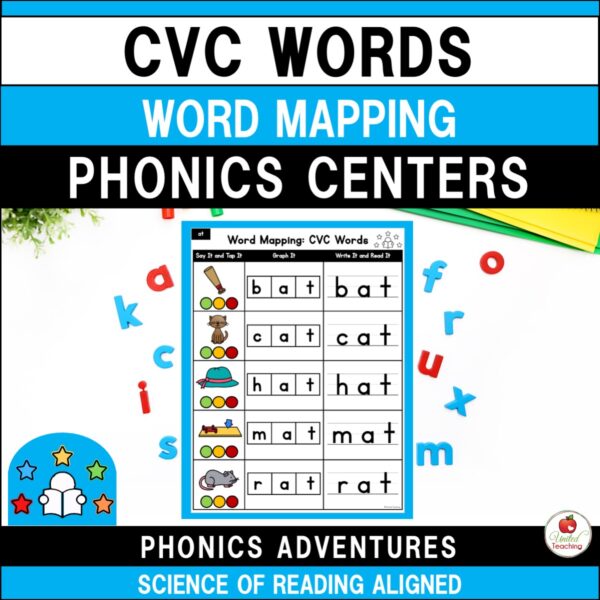 Phonics Adventures CVC Word Mapping Centers Cover