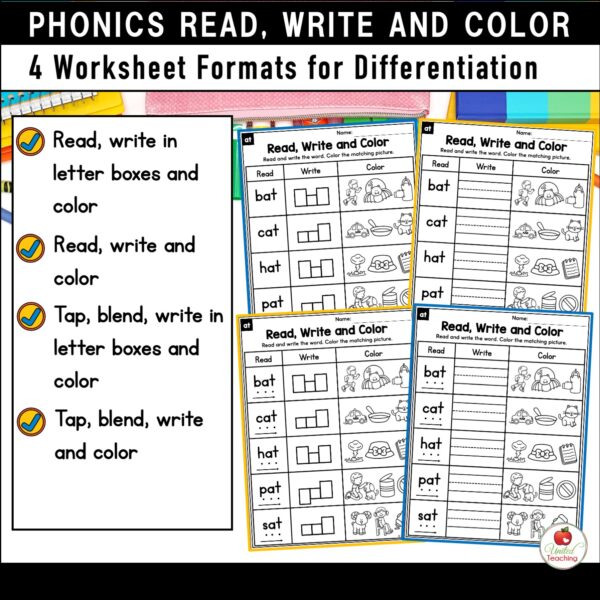 Phonics Read Write and Color Bundle - Image 4