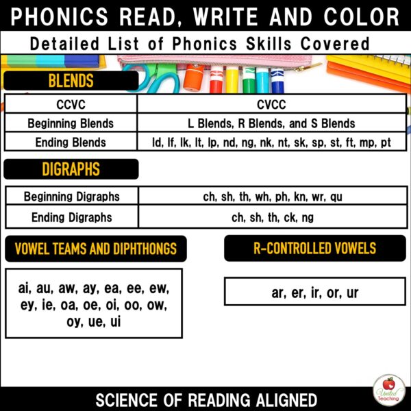 Phonics Read Write and Color Bundle - Image 6