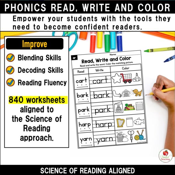 Phonics Read Write and Color Bundle - Image 7