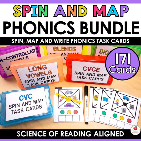 Spin and Map Phonics Task Cards