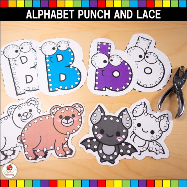 Alphabet Punch and Lace Cards Bundle Letter B Cards