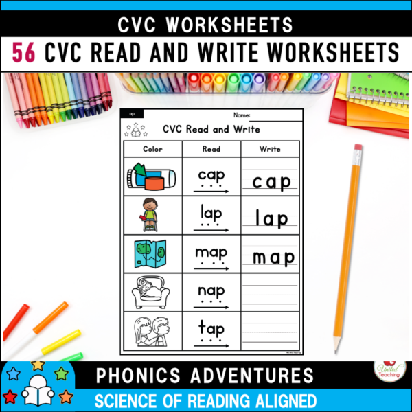CVC Read and Write Worksheets