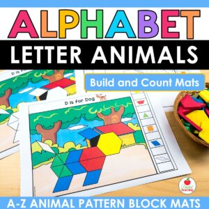 Alphabet Animals Pattern Block Mats