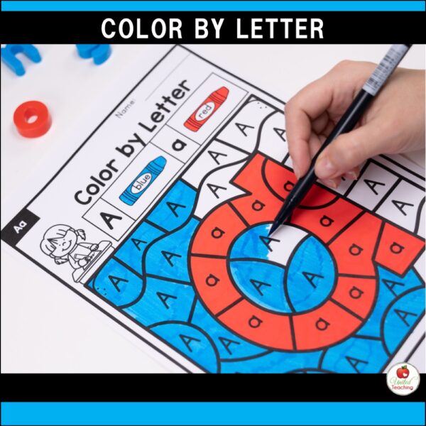 Alphabet Color by Letter Lowercase a