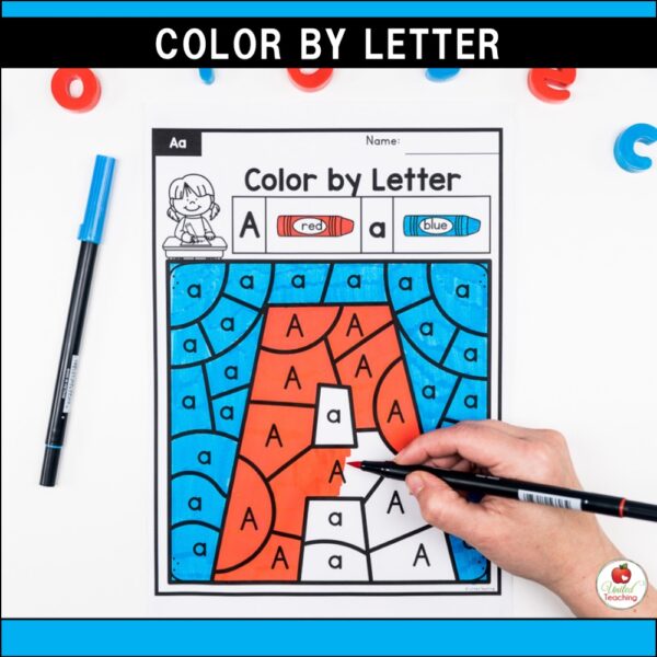 Alphabet Color by Letter Uppercase A