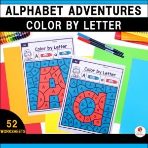 Alphabet Color by Letter Worksheets Cover