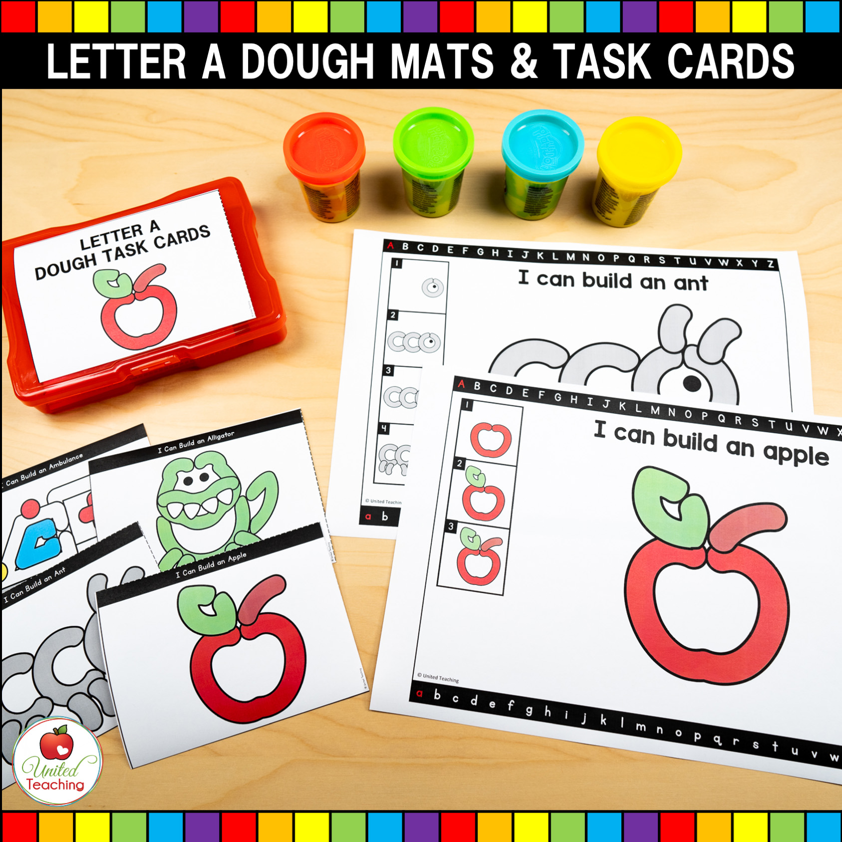 Alphabet Play Dough Mats (with Free Printable Included)