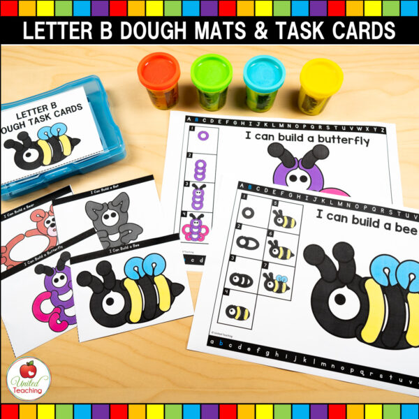 Alphabet Play Dough Building Mats and Task Cards Letter B samples