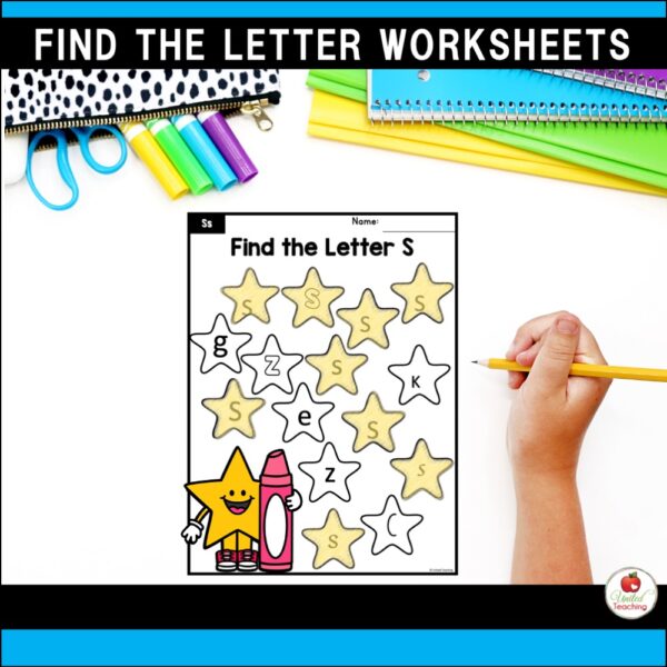 Find the Letter Alphabet Recognition Worksheet Find Letter S