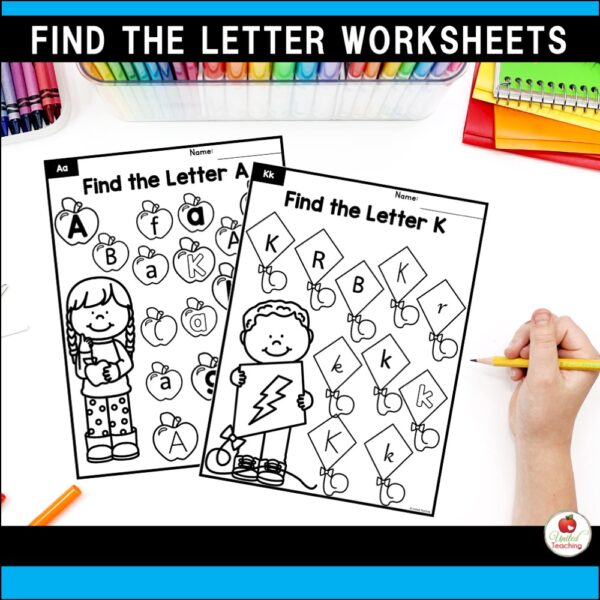 Find the Letter Alphabet Recognition Worksheets Samples