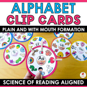 Alphabet Clip Cards for Beginning Sounds Practice