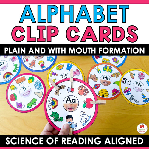 Alphabet Clip Cards for Beginning Sounds Practice