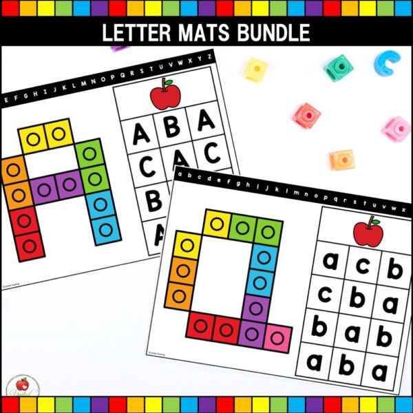 Alphabet Snap Cube Letter Mats