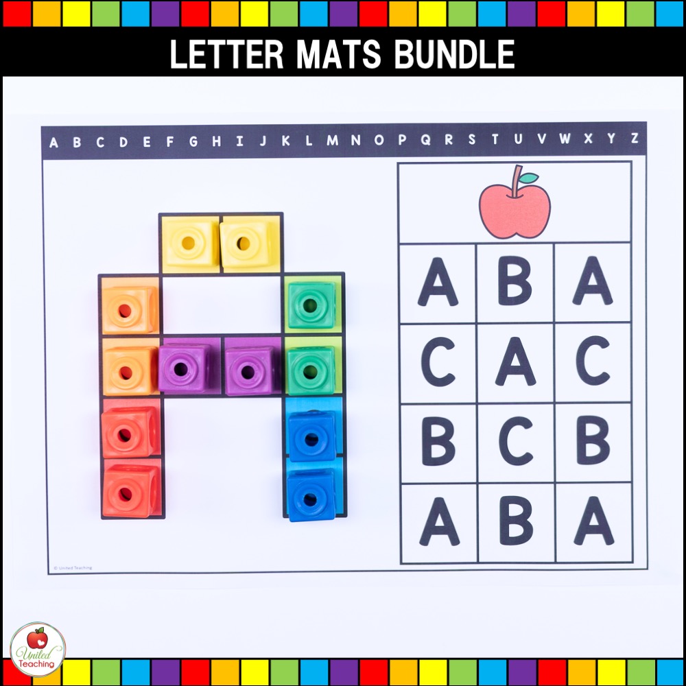 Stick Alphabet Letter Mats - Fine Motor Fun!