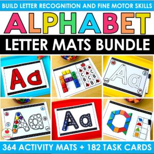 Alphabet Letter Mats Bundle for play dough mats and fine motor skills