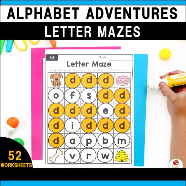 Alphabet Letter Maze Worksheets Cover