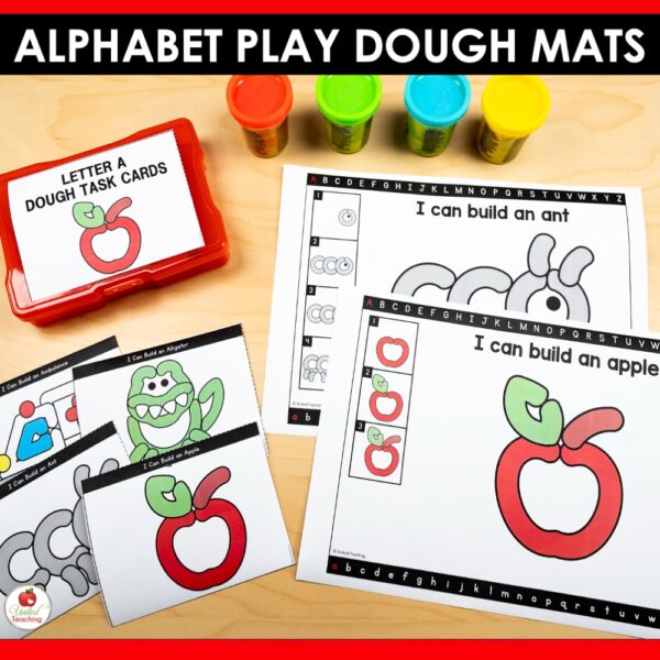 Alphabet Play Dough Mats and Task Cards Bundle - Image 6
