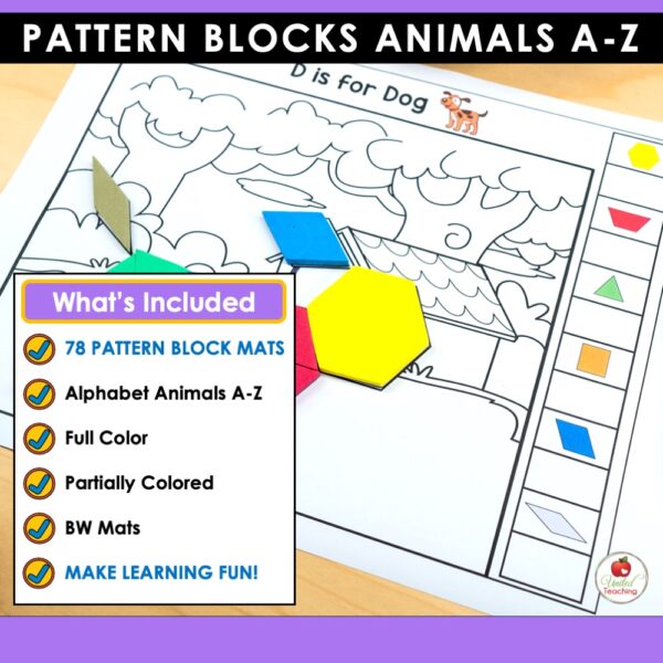 Alphabet Animals Pattern Block Mats - Image 2