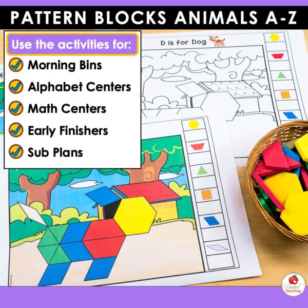 Alphabet Animals Pattern Block Mats - Image 4