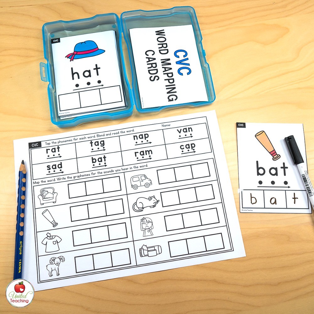 Word mapping Activity worksheets with task cards