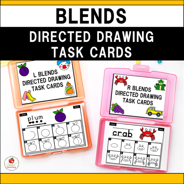 Blends Directed Drawing Task Cards Cover