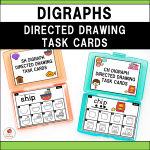 Digraphs Directed Drawing Task Cards Cover