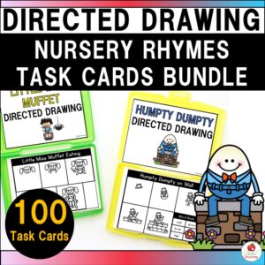 Nursery Rhymes Directed Drawing Task Cards Cover
