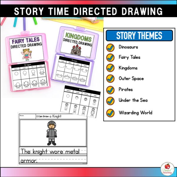 Story Time Directed Drawing Task Cards Story Themes