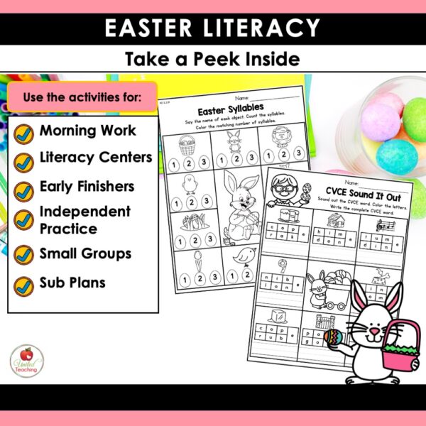 Easter Math and Literacy Activities for 1st Grade Bundle - Image 4