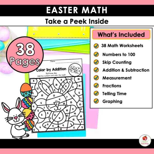 Easter Math and Literacy Activities for 1st Grade Bundle - Image 9