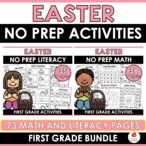 Easter Math and Literacy Activities Bundle for 1st Grade