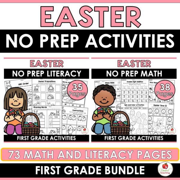 Easter Math and Literacy Activities Bundle for 1st Grade