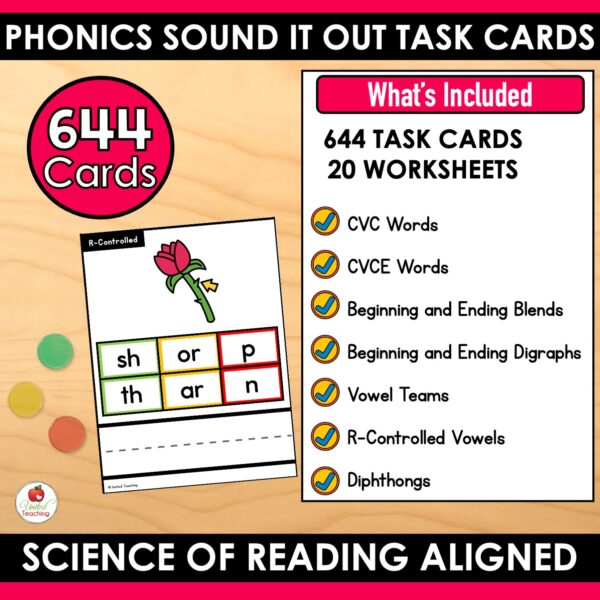 Sound It Out Phonics Task Cards Bundle - Image 2