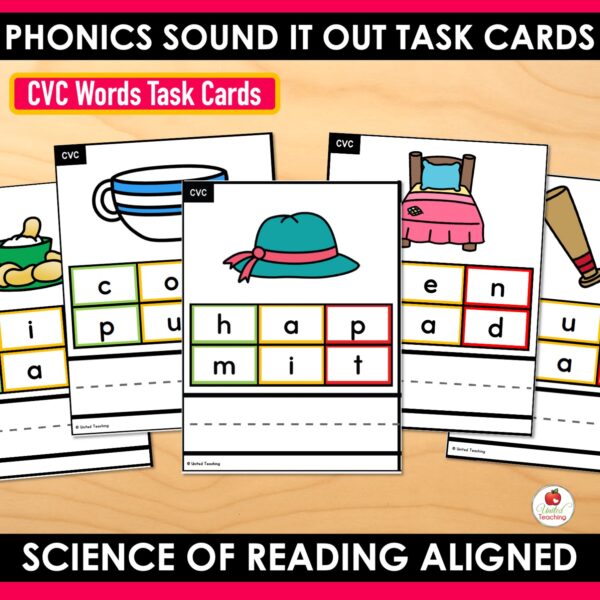 Sound It Out Phonics Task Cards Bundle - Image 6
